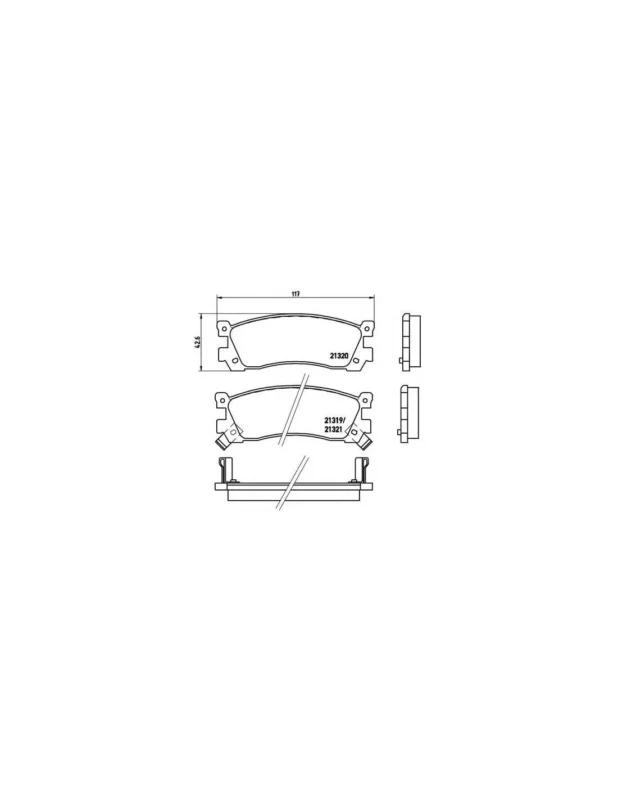 PASTILLA DE FRENO P49025 BREMBO - MAZDA EUNOS 800 (TA) - Eje trasero Novedad