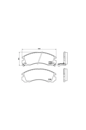 PASTILLA DE FRENO P54017 BREMBO - MITSUBISHI GALANT Mk V Sedán (E5_A, E7_A, E8_A) - Eje delantero Precio De Oferta