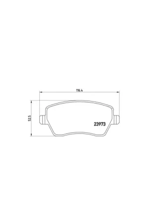 PASTILLA DE FRENO P68033 BREMBO - DACIA DOKKER Express - Eje delantero Oferta De Temporada
