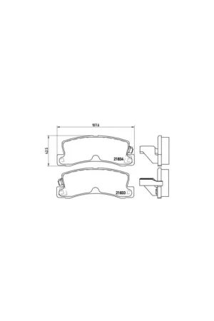 PASTILLA DE FRENO P83015 BREMBO - TOYOTA COROLLA Sedán (_E11_) - Eje trasero Disponible Ahora