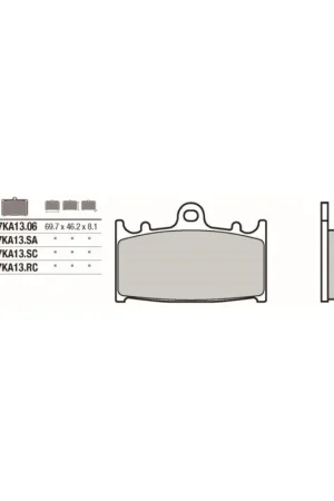 PASTILLAS DELANTERAS BREMBO SINTERIZADAS 07KA13SA - HUSABERG FSC SUPERMOTARD (01-) 650CC Oferta Especial