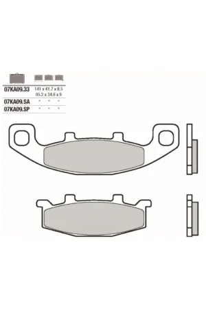Promoción Exclusiva PASTILLAS DELANTERAS BREMBO SINTERIZADAS 07KA09SA - KAWASAKI GPZ S (88-) 400CC
