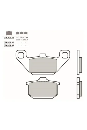 Última Oportunidad PASTILLAS DELANTERAS BREMBO SINTERIZADAS 07KA08SA - KAWASAKI EN 500 (90-98) 500CC