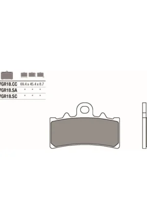 Stock Limitado PASTILLAS DELANTERAS BREMBO SINTERIZADAS 07GR18SA - KTM DUKE 125 (14-17) 125CC