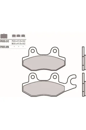 PASTILLAS TRASERAS BREMBO SINTERIZADAS 07033XS - KYMCO SUPER 9 (02-) 50CC Económico